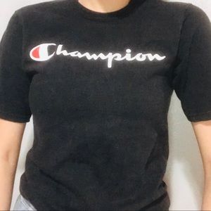 Champion Black Tee